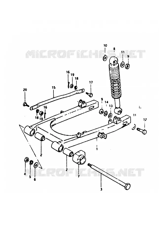 SWINGARM Suzuki MOTO 50 TS-ER 1983  TS50ERKDBD(Z/D)