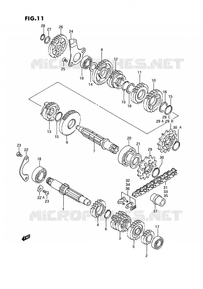 TRANSMISSION Suzuki MOTO 80 RM 1992  RM80N(E3)