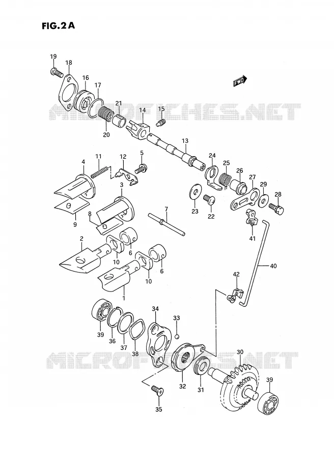 UITLAATKLEP (MODELE L/M/N) Suzuki MOTO 250 RMX 1992  RMX250N(E3)