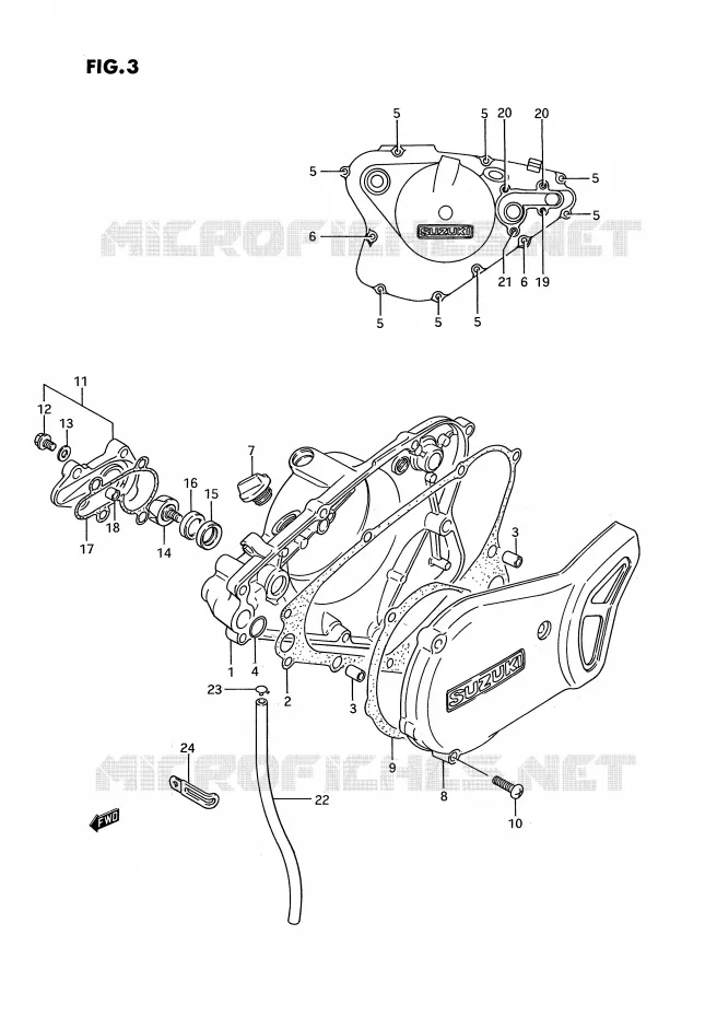 WATER POMPHUIS (MODELE G/H/J) Suzuki MOTO 80 RM 1992  RM80N(E3)