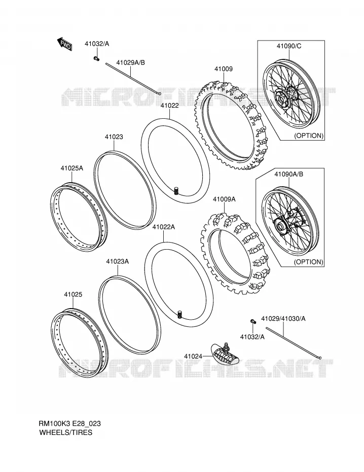WIEL - BAND Suzuki MOTO 100 RM 2003  RM100K3(E28)