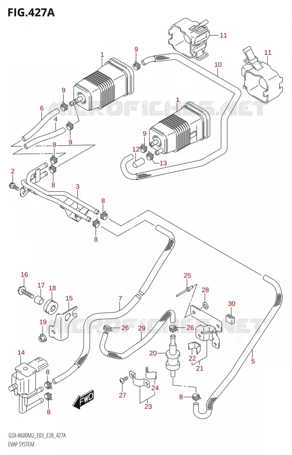 FUEL EVAP SYSTEM (E33) Suzuki MOTO 600 GSX-R 2022  GSX-R600 M2 (E03,E28,E33)