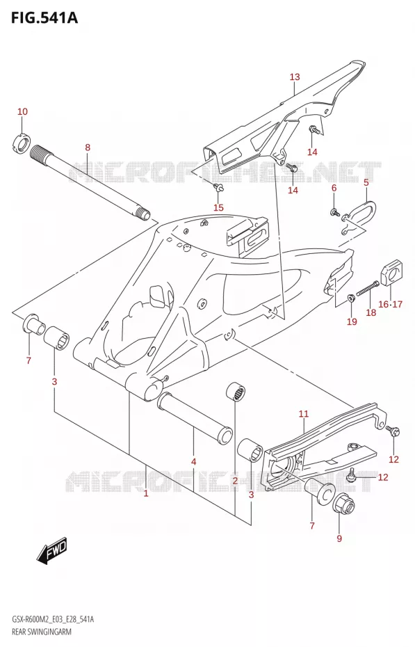 SWINGARM Suzuki MOTO 600 GSX-R 2022  GSX-R600 M2 (E03,E28,E33)