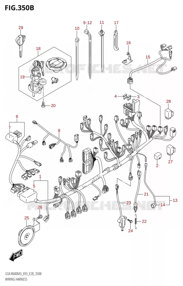 BEDRADING (E33) Suzuki MOTO 600 GSX-R 2023  GSX-R600 M3 (E03,E28,E33)
