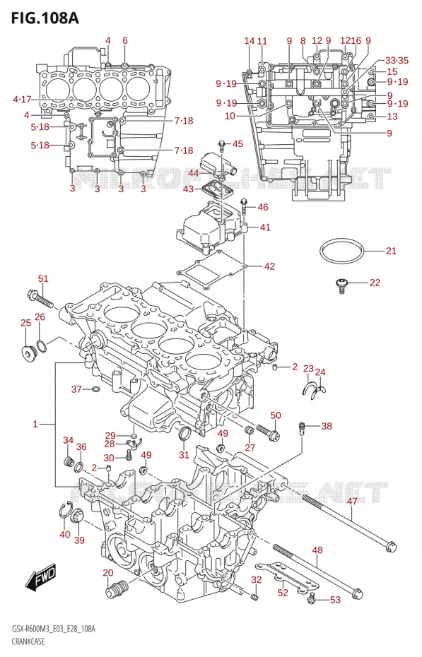 CARTER Suzuki MOTO 600 GSX-R 2023  GSX-R600 M3 (E03,E28,E33)