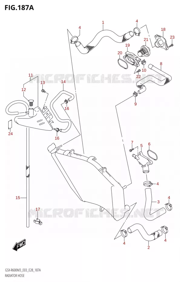 RADIATOR SLANG - EXPANSIEVAT Suzuki MOTO 600 GSX-R 2023  GSX-R600 M3 (E03,E28,E33)