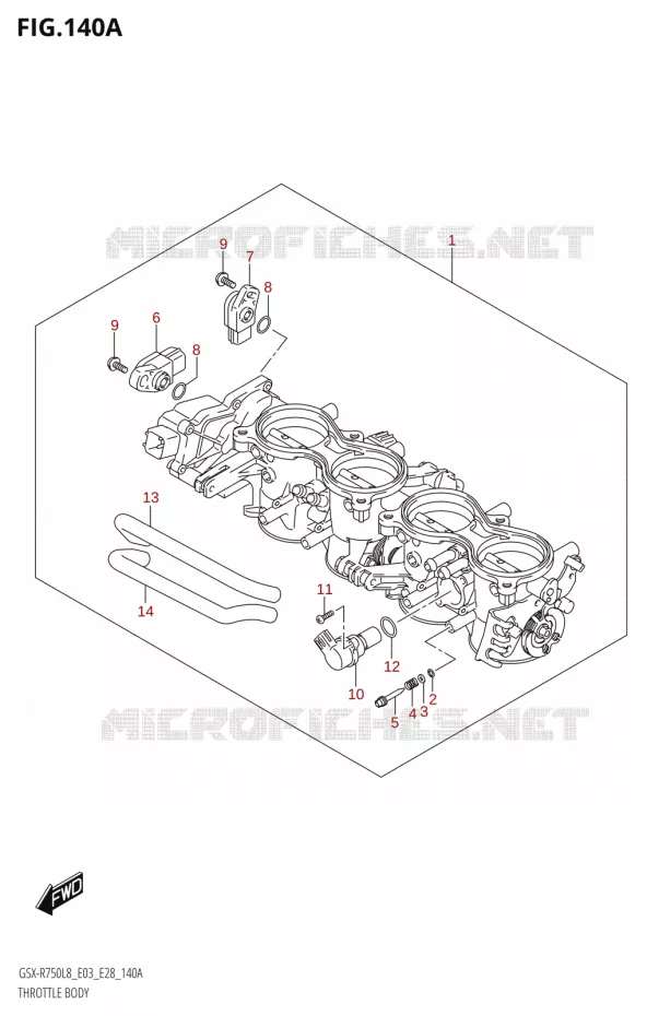 GASKLEPHUIS (GSX-R750:L8:E03) Suzuki MOTO 750 GSX-R 2018  GSX-R750 L8 (E03,E28,E33)