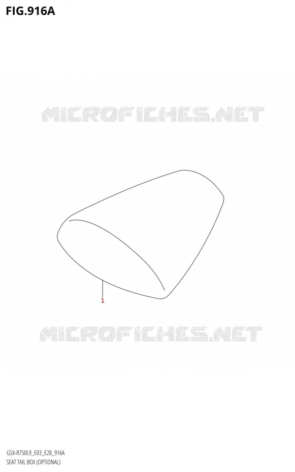 SEAT COWL (OPTIONAL) Suzuki MOTO 750 GSX-R 2019  GSX-R750 L9 (E03,E28,E33)