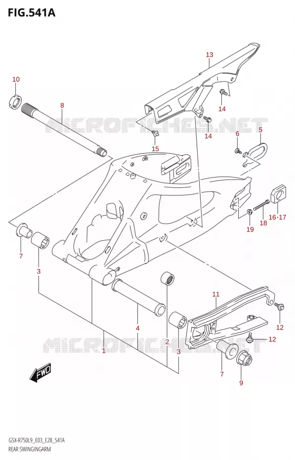 SWINGARM Suzuki MOTO 750 GSX-R 2019  GSX-R750 L9 (E03,E28,E33)