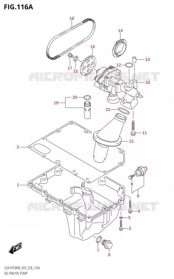 OLIEDEKSEL - OLIEPOMP Suzuki MOTO 750 GSX-R 2020  GSX-R750 M0 (E03,E28,E33)