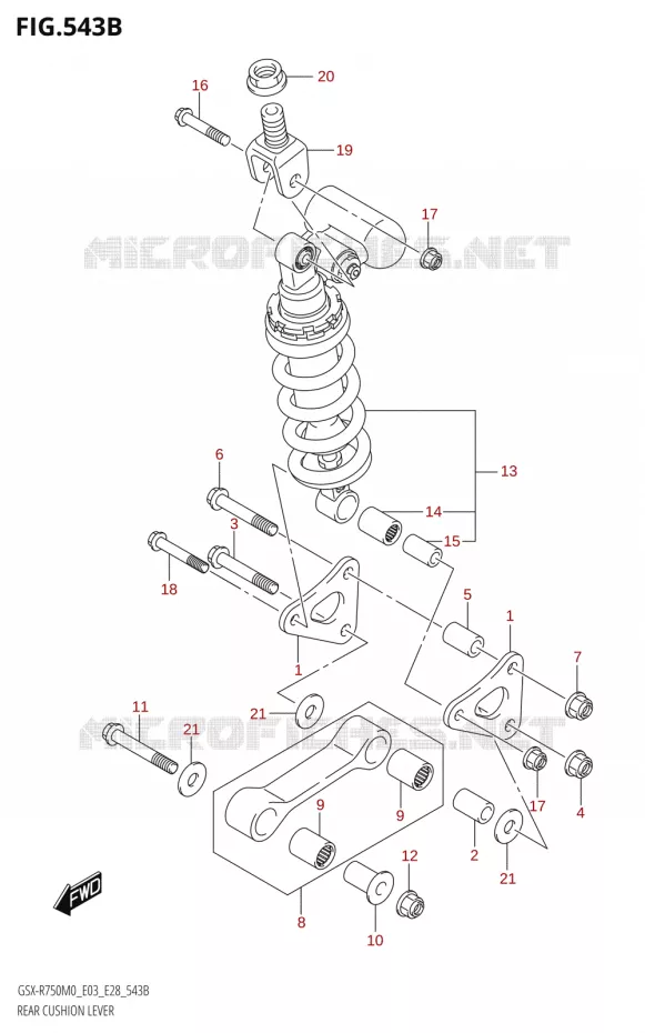 SCHOKBREKER AANEENSCHAKELING Suzuki MOTO 750 GSX-R 2020  GSX-R750 M0 (E03,E28,E33)