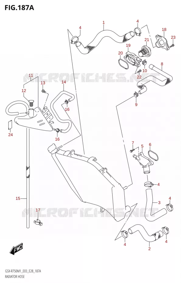 RADIATOR SLANG - EXPANSIEVAT Suzuki MOTO 750 GSX-R 2021  GSX-R750 M1 (E03,E28,E33)