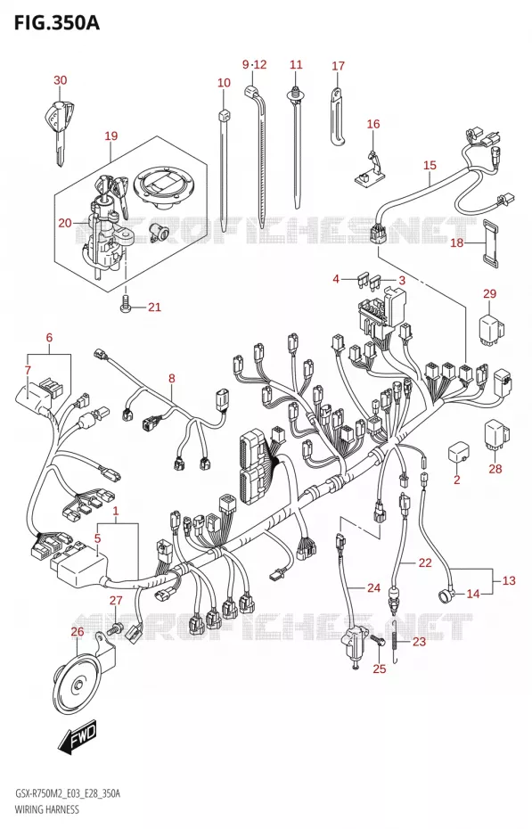 BEDRADING (E03,E28) Suzuki MOTO 750 GSX-R 2022  GSX-R750 M2 (E03,E28,E33)