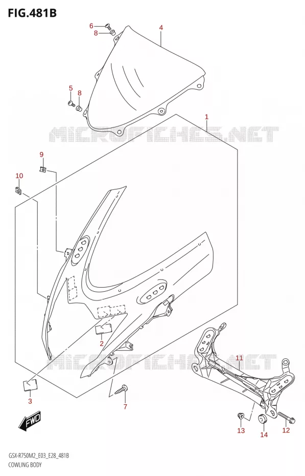 KUIP (GSX-R750Z) Suzuki MOTO 750 GSX-R 2022  GSX-R750 M2 (E03,E28,E33)