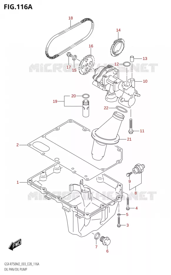 OLIEDEKSEL - OLIEPOMP Suzuki MOTO 750 GSX-R 2022  GSX-R750 M2 (E03,E28,E33)