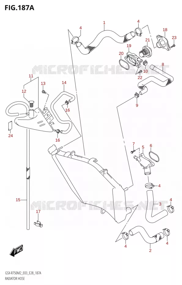 RADIATOR SLANG - EXPANSIEVAT Suzuki MOTO 750 GSX-R 2022  GSX-R750 M2 (E03,E28,E33)