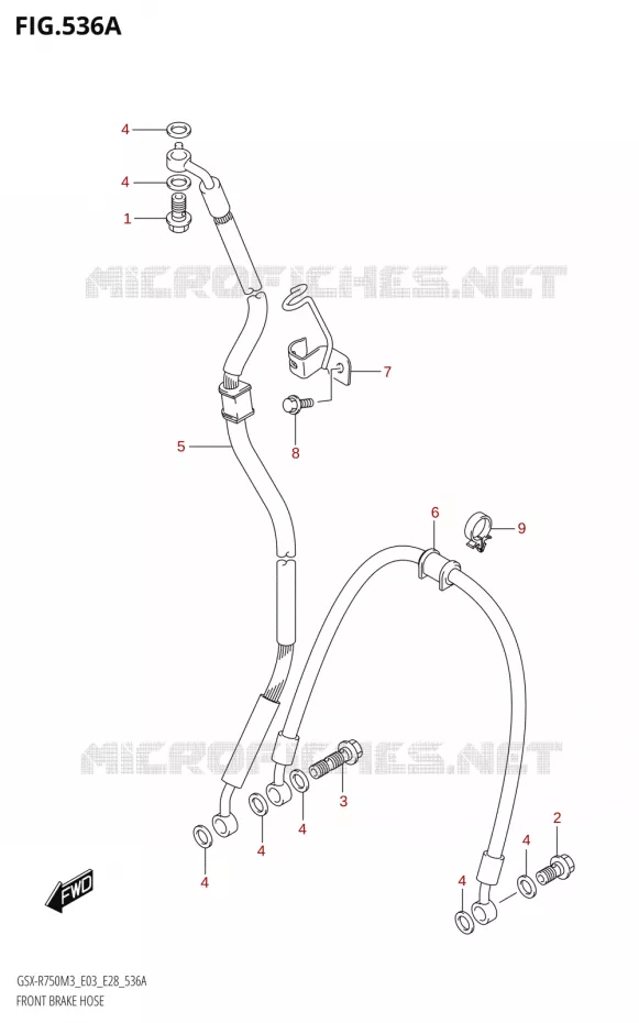 FRONT REMSLANG Suzuki MOTO 750 GSX-R 2023  GSX-R750 M3 (E03,E28,E33)