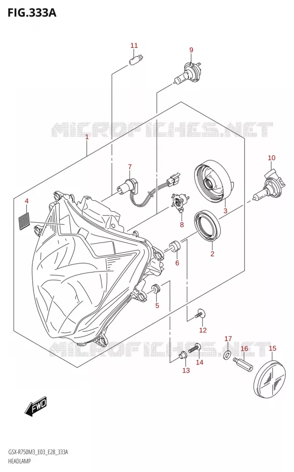 KOPLAMP Suzuki MOTO 750 GSX-R 2023  GSX-R750 M3 (E03,E28,E33)
