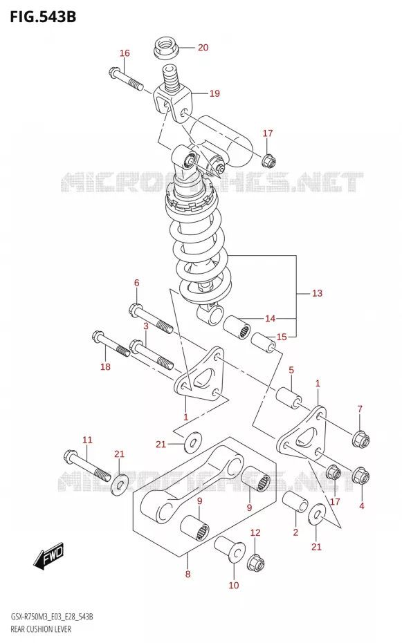 SCHOKBREKER AANEENSCHAKELING Suzuki MOTO 750 GSX-R 2023  GSX-R750 M3 (E03,E28,E33)