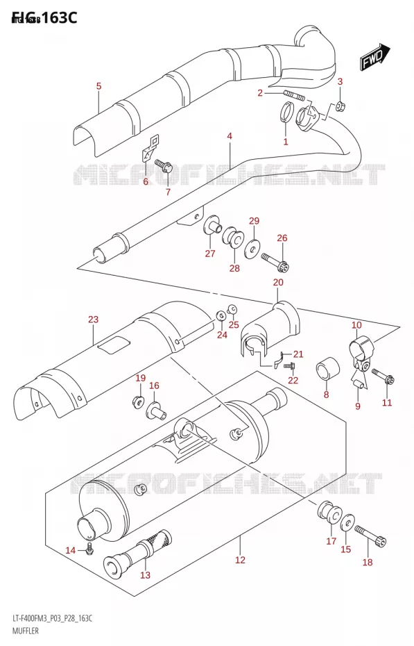GELUIDDEMPER Suzuki QUAD 400 KINGQUAD 2023  LT-A400F M3 (P28)