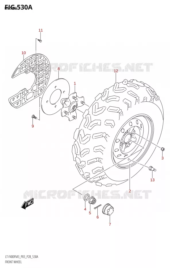 VOORWIEL Suzuki QUAD 400 KINGQUAD 2023  LT-A400F M3 (P28)