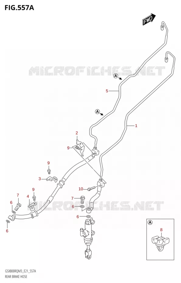 ACHTER REMSLANG Suzuki MOTO 800 GSX 2023  GSX800RRQ M3 (E21)
