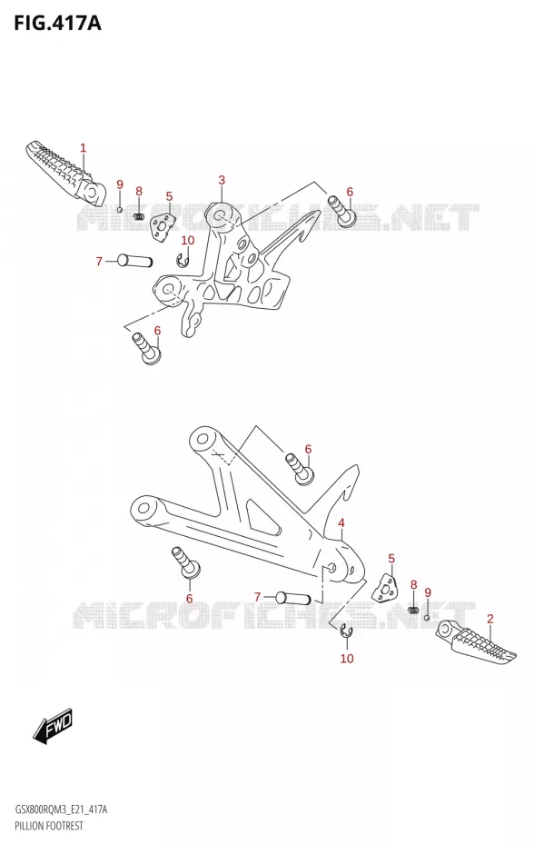 FOOTREST Suzuki MOTO 800 GSX 2023  GSX800RRQ M3 (E21)