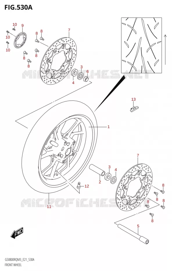 VOORWIEL Suzuki MOTO 800 GSX 2023  GSX800RRQ M3 (E21)