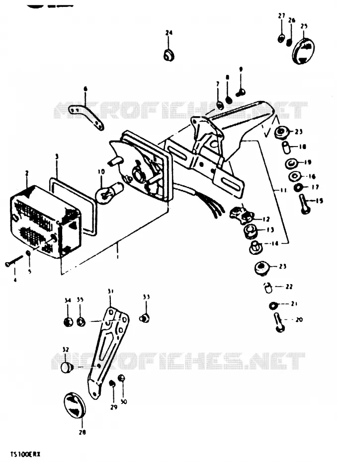 ACHTERLICHT Suzuki MOTO 100 TS-ER 1996  TS100ERT(T/X)