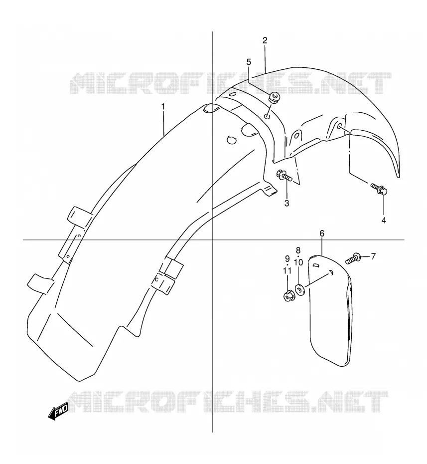 ACHTERSPATBORD Suzuki MOTO 125 TU 1999  TU125XTUX(E2)