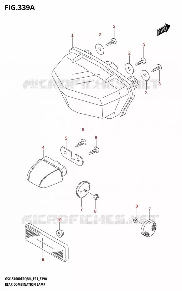 ACHTERLICHT Suzuki MOTO 1000 GSX-S 2024  GSX-S1000TRQ M4 (E21)