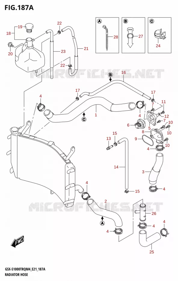 RADIATOR SLANG - EXPANSIEVAT Suzuki MOTO 1000 GSX-S 2024  GSX-S1000TRQ M4 (E21)