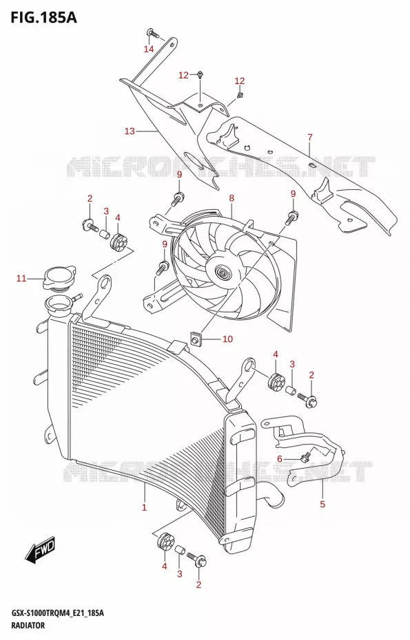 RADIATOR Suzuki MOTO 1000 GSX-S 2024  GSX-S1000TRQ M4 (E21)