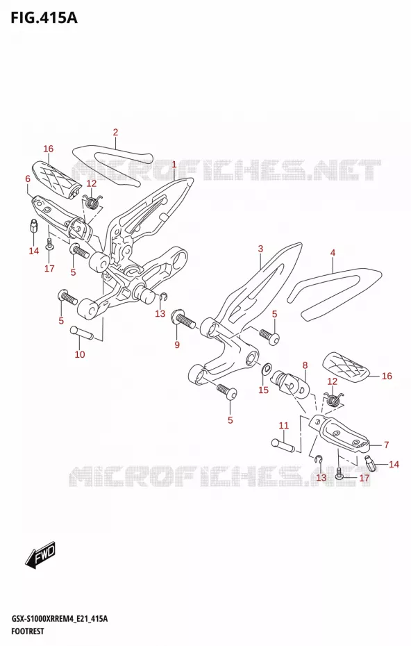 FOOTREST Suzuki MOTO 1000 GSX-S 2024  GSX-S1000XRRE M4 (E21)