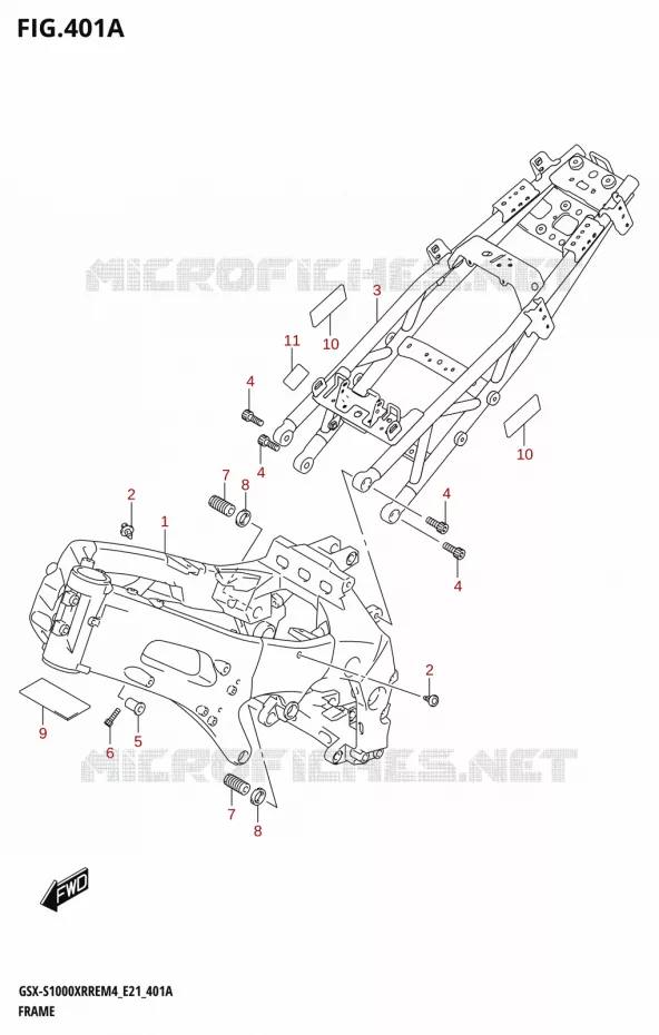 FRAME Suzuki MOTO 1000 GSX-S 2024  GSX-S1000XRRE M4 (E21)