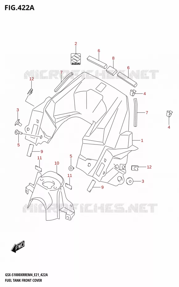 FUEL TANK VOORKLEP Suzuki MOTO 1000 GSX-S 2024  GSX-S1000XRRE M4 (E21)