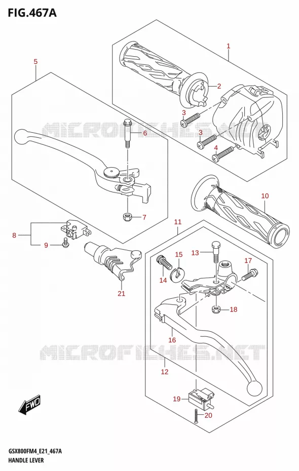 HEFBOMEN - HANDGRIPS Suzuki MOTO 800 GSX 2024  GSX800FUQ M4 (E21)