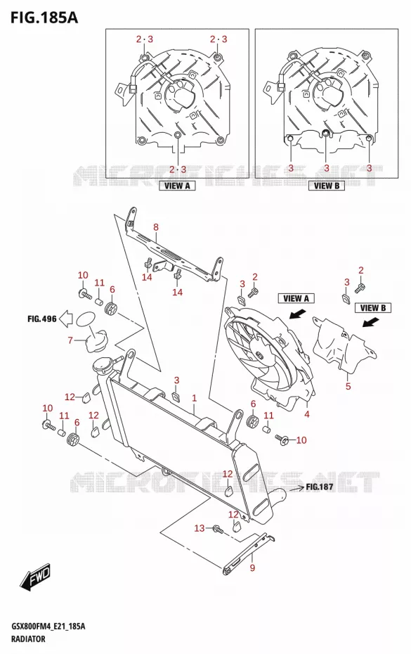 RADIATOR Suzuki MOTO 800 GSX 2024  GSX800FUQ M4 (E21)