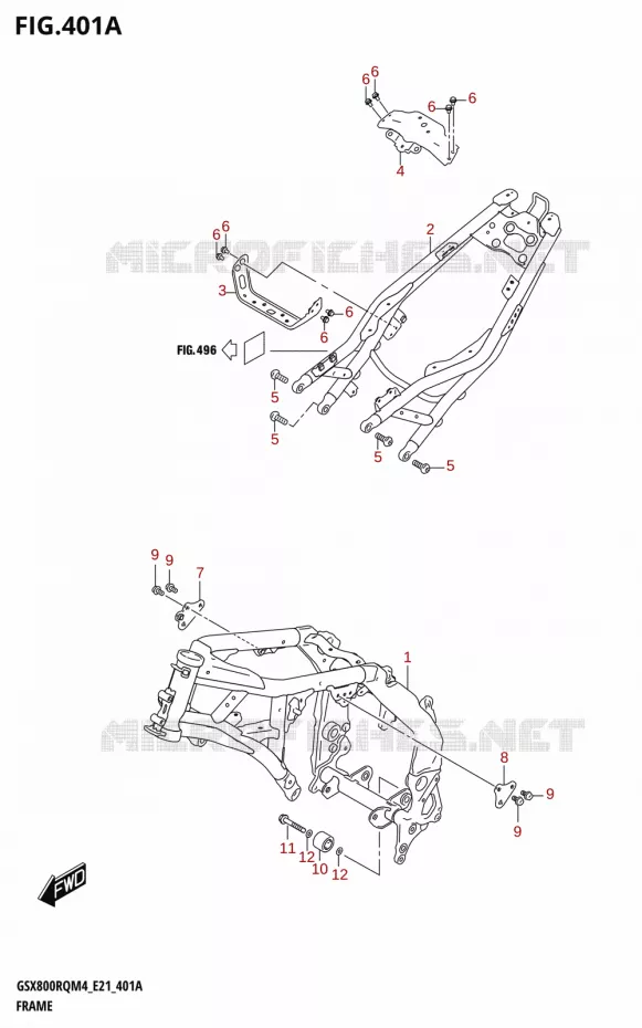 FRAME Suzuki MOTO 800 GSX 2024  GSX800RQ M4 (E21)