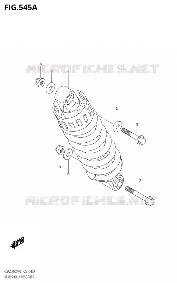 ACHTER SCHOKDEMPER Suzuki MOTO 250 GSX-R 2020  GSX250RZ M0 E03,E28,E33