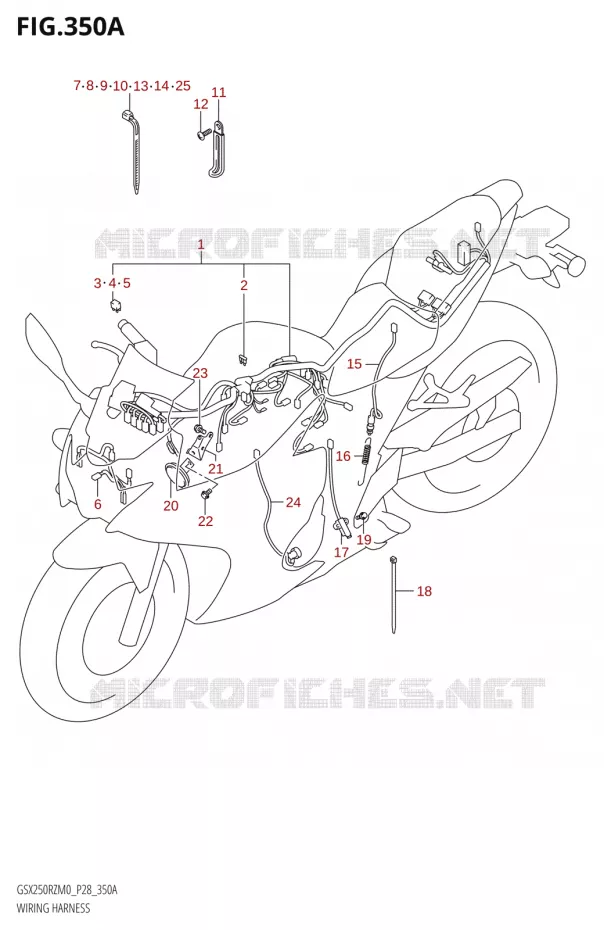 BEDRADING Suzuki MOTO 250 GSX-R 2020  GSX250RZ M0 E03,E28,E33