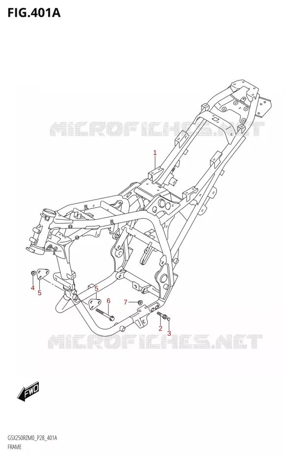 FRAME Suzuki MOTO 250 GSX-R 2020  GSX250RZ M0 E03,E28,E33