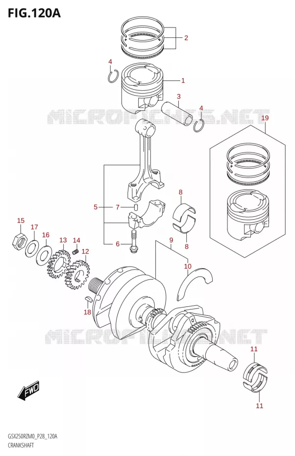 KRUKAS Suzuki MOTO 250 GSX-R 2020  GSX250RZ M0 E03,E28,E33