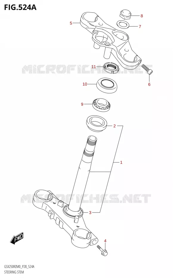 STUURKOLOM Suzuki MOTO 250 GSX-R 2020  GSX250RZ M0 E03,E28,E33