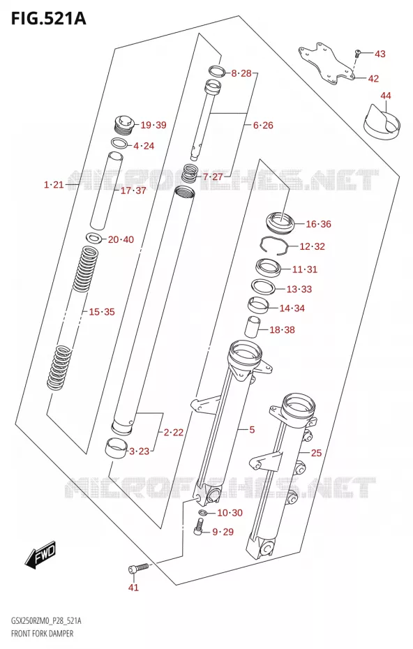 VOORVORK Suzuki MOTO 250 GSX-R 2020  GSX250RZ M0 E03,E28,E33