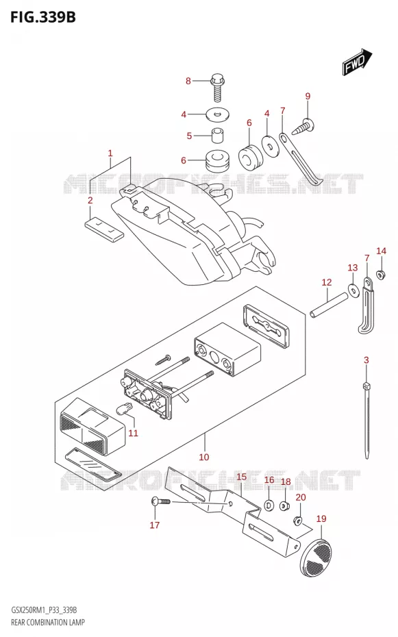 ACHTERLICHT Suzuki MOTO 250 GSX-R 2021  GSX250R M1 (P33)