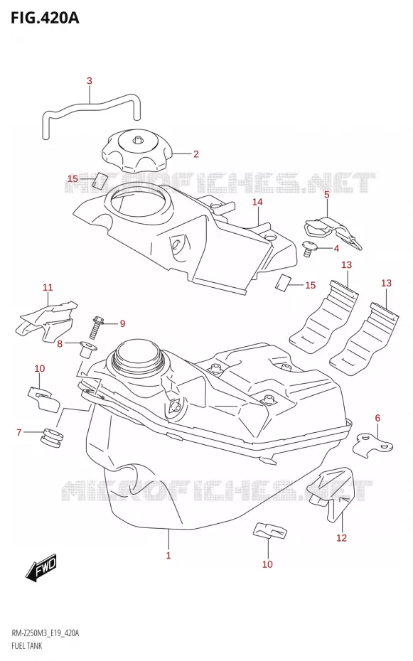 BENZINETANK Suzuki MOTO 250 RM-Z 2023  RM-Z250 M3 (E19)