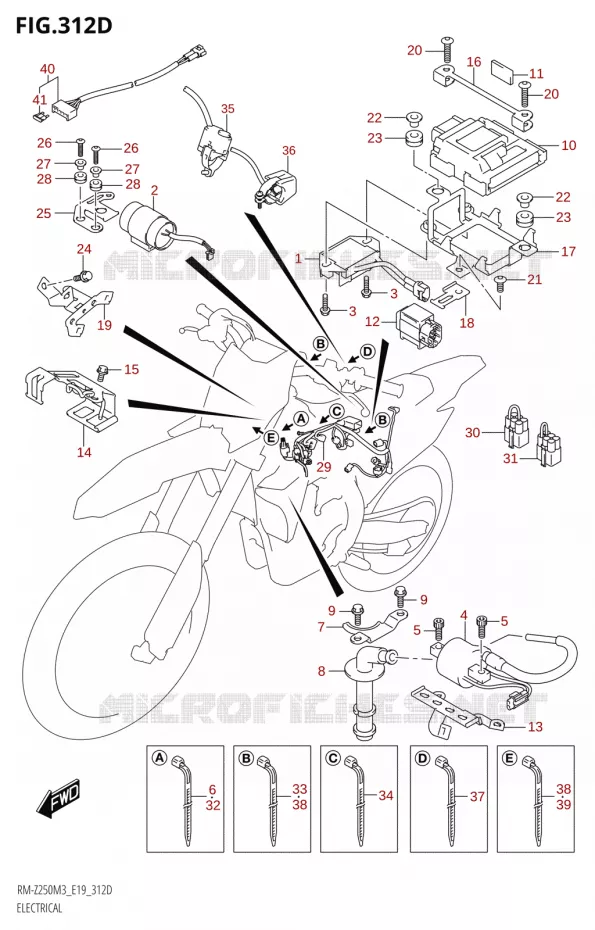 ELEKTRISCH Suzuki MOTO 250 RM-Z 2023  RM-Z250 M3 (E19)