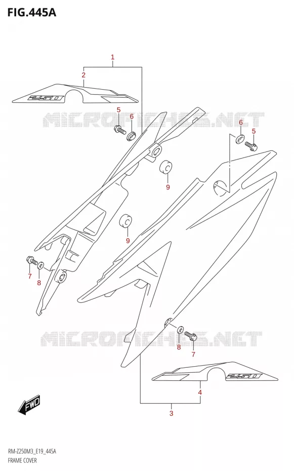 KUIP Suzuki MOTO 250 RM-Z 2023  RM-Z250 M3 (E19)