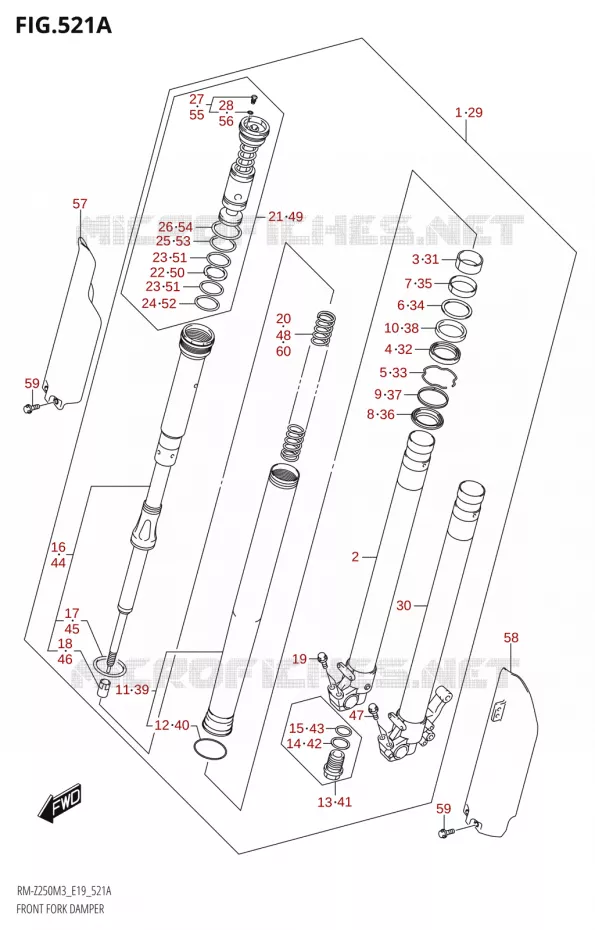 VOORVORK Suzuki MOTO 250 RM-Z 2023  RM-Z250 M3 (E19)
